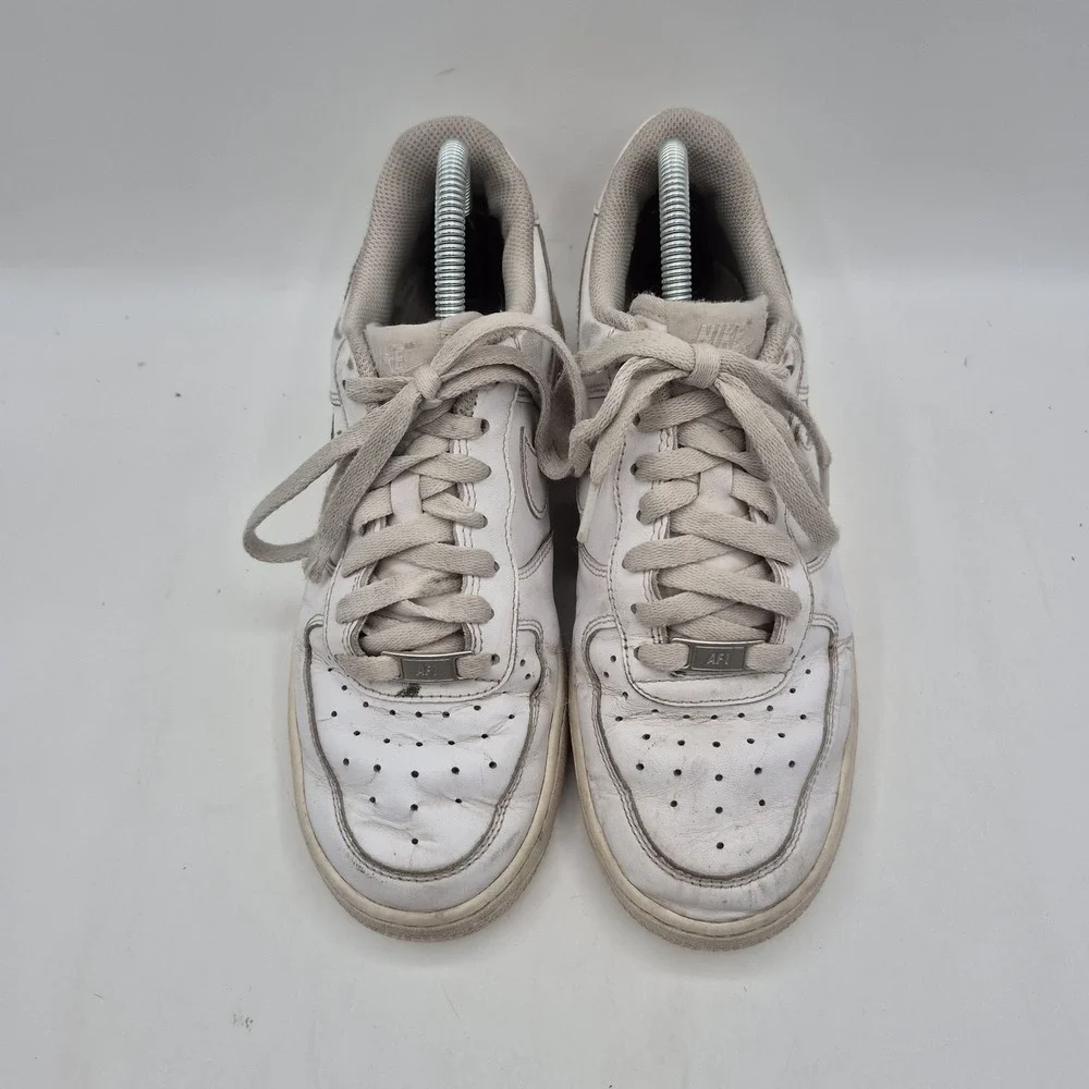 Nike Air Force 1 Shoes Womens Size 8 White Leather Low Top Sneakers DD8959-100